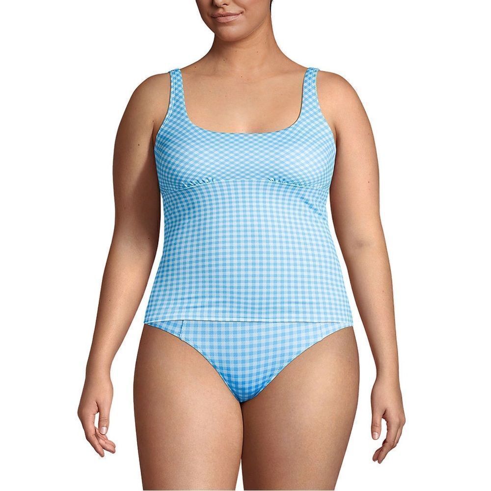 Land’s End Plus Size 26W Chlorine Resistant Square Neck Underwire Tankini Top